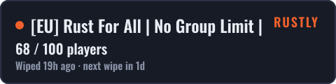 EU Rust For All | No Group Limit | JUST WIPED — live status