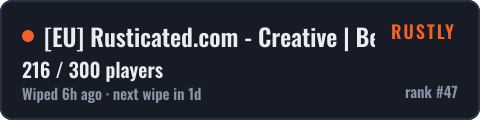 EU Rusticated.com - Creative | Bedwars | CREATIVE 4.0 OUT NOW — live status