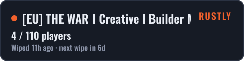 [EU] THE WAR I Creative I Builder Map — live status badge