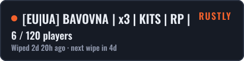 EU|UA BAVOVNA | x3 | KITS | RP | OPEN 24/08 19:00 KYIV TIME — live status