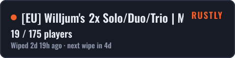[EU] Willjum's 2x Solo/Duo/Trio | Monday wipes — live status badge