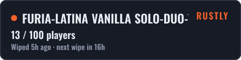 FURIA-LATINA VANILLA SOLO-DUO-TRIO -QUAD- 16/10 FULL WIPE — live status