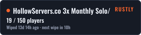 HollowServers.co 3x Monthly Solo/Duo/Trio/Quad |Shared BPs — live status badge