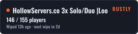 HollowServers.co 3x Solo/Duo |LootX3|JUST FULLWIPED — live status badge