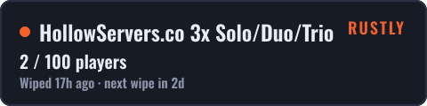 HollowServers.co 3x Solo/Duo/Trio/Quad|LootX3|JUST FULLWIPED — live status