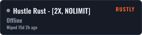 Hustle Rust - 2X, NOLIMIT — live status
