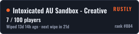 Intoxicated AU Sandbox - Creative | Build | Noclip — live status badge