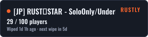 JP RUST☆STAR - SoloOnly/Under1000H|Wed/水曜日|09/16 — live status