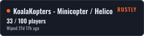 KoalaKopters - Minicopter / Helicopter Training|Arena|Dogfight — live status badge
