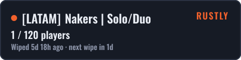 [LATAM] Nakers | Solo/Duo — live status badge