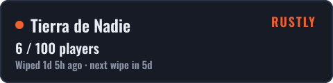 Tierra de Nadie — live status badge