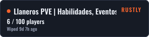 Llaneros PVE | Habilidades, Eventos, Negocios, Raids — live status