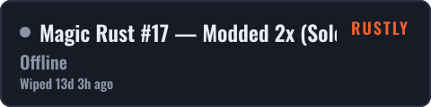 Magic Rust #17 — Modded 2x (Solo/Duo) | Pyccкий — live status badge