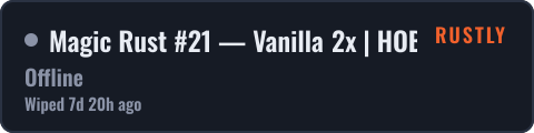 Magic Rust #21 — Vanilla 2x | HOBOCИБ | Baйп 09.10 — live status badge