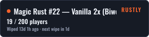 Magic Rust #22 — Vanilla 2x (Biweekly) | Pyccкий — live status