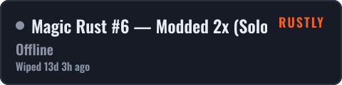 Magic Rust #6 — Modded 2x (Solo/Duo/Trio) | Pyccкий — live status badge