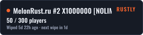 MelonRust.ru #2 X1000000 NOLIM | FPS+ | BF | BARREN — live status
