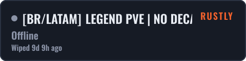 BR/LATAM LEGEND PVE | NO DECAY | PURGE DAY | FOR NOOB — live status