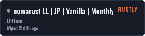nomarust LL | JP | Vanilla | Monthly — live status