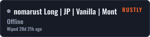nomarust Long | JP | Vanilla | Monthly — live status badge