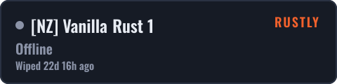 [NZ] Vanilla Rust 1 — live status badge