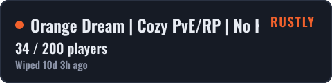 Orange Dream | Cozy PvE/RP | No KOS — live status