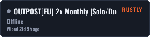 OUTPOST[EU] 2x Monthly |Solo/Duo/Trio| Just Wiped — live status badge
