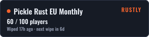 Pickle Rust EU Monthly — live status badge