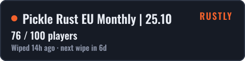 Pickle Rust EU Monthly | 25.10 — live status badge