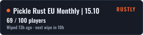 Pickle Rust EU Monthly | 14.10 — live status badge