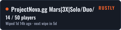 ProjectNova.gg Mars|3X|Solo/Duo/Trio|X3 JUST WIPED 10/13 — live status badge