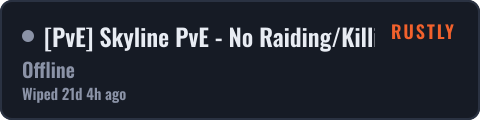 PvE Skyline PvE - No Raiding/Killing, No Decay, Noob Friendly — live status