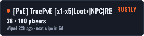 PvE TruePvE x1-x5|Loot+|NPC|RB|Quests|NoRaid/NoKill — live status
