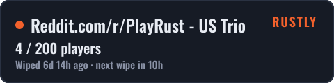 Reddit.com/r/PlayRust - US Trio — live status