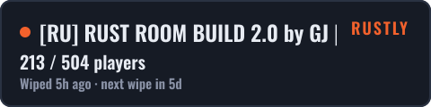 [RU] RUST ROOM BUILD 2.0 by GJ | CREATIVE & SANDBOX — live status badge