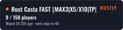 Rust Casta FAST MAX3|X5/X10|TP|Remove|RPG — live status