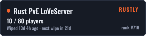 Rust PvE LoVeServer — live status