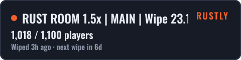 RUST ROOM 1.5x | MAIN | Wipe 23.10 — live status badge