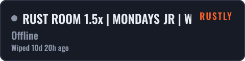RUST ROOM 1.5x | MONDAYS JR | Wipe 14.09 — live status