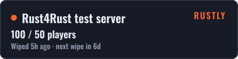 Rust4Rust test server — live status