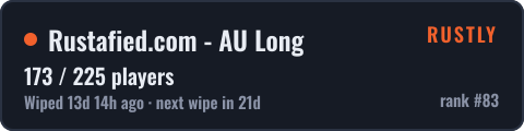 Rustafied.com - AU Long — live status badge