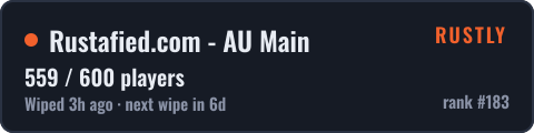 Rustafied.com - AU Main — live status badge
