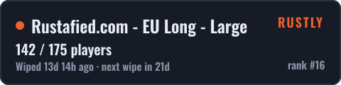 Rustafied.com - EU Long - Large — live status badge