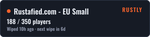 Rustafied.com - EU Small — live status badge