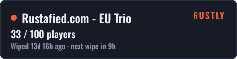 Rustafied.com - EU Trio — live status badge