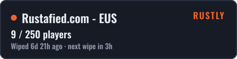 Rustafied.com - EUS — live status