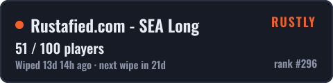 Rustafied.com - SEA Long — live status