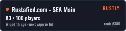 Rustafied.com - SEA Main — live status