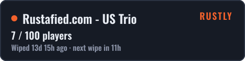 Rustafied.com - US Trio — live status