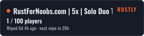 RustForNoobs.com | 5x | Solo Duo Trio |x5 AU | No BPs | Kits — live status